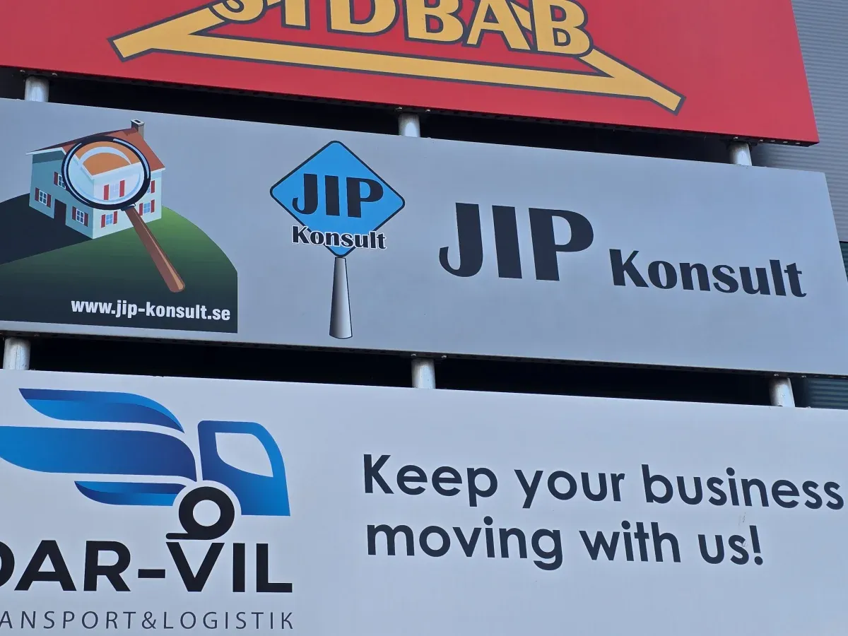 JIP Konsult AB skylt